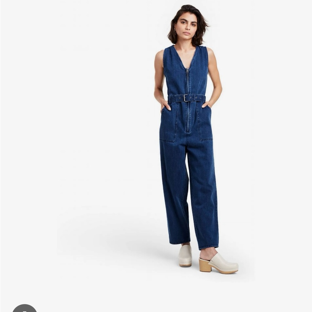 Denim jumpsuit. Plus.